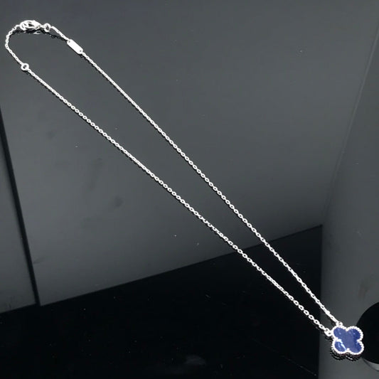 [Spark]CLOVER PIETERSITE SILVER LONG NECKLACE