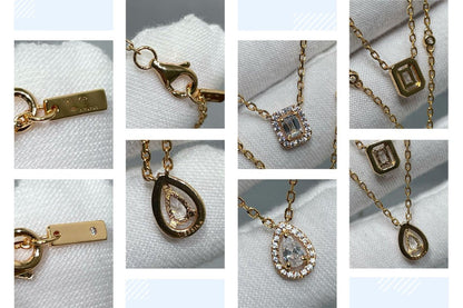 [Spark]MY TWIN 2 ROW DIAMOND NECKLACE