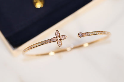 [Spark]IDYLLE GOLD OPEN BRACELET DIAMOND PAVED
