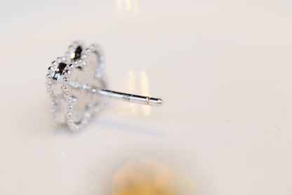 [Spark]CLOVER MINI TURQUOISE SILVER STUD EARRINGS