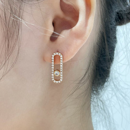 [Spark]MOVE UNO STUD DIAMOND PAVED EARRINGS