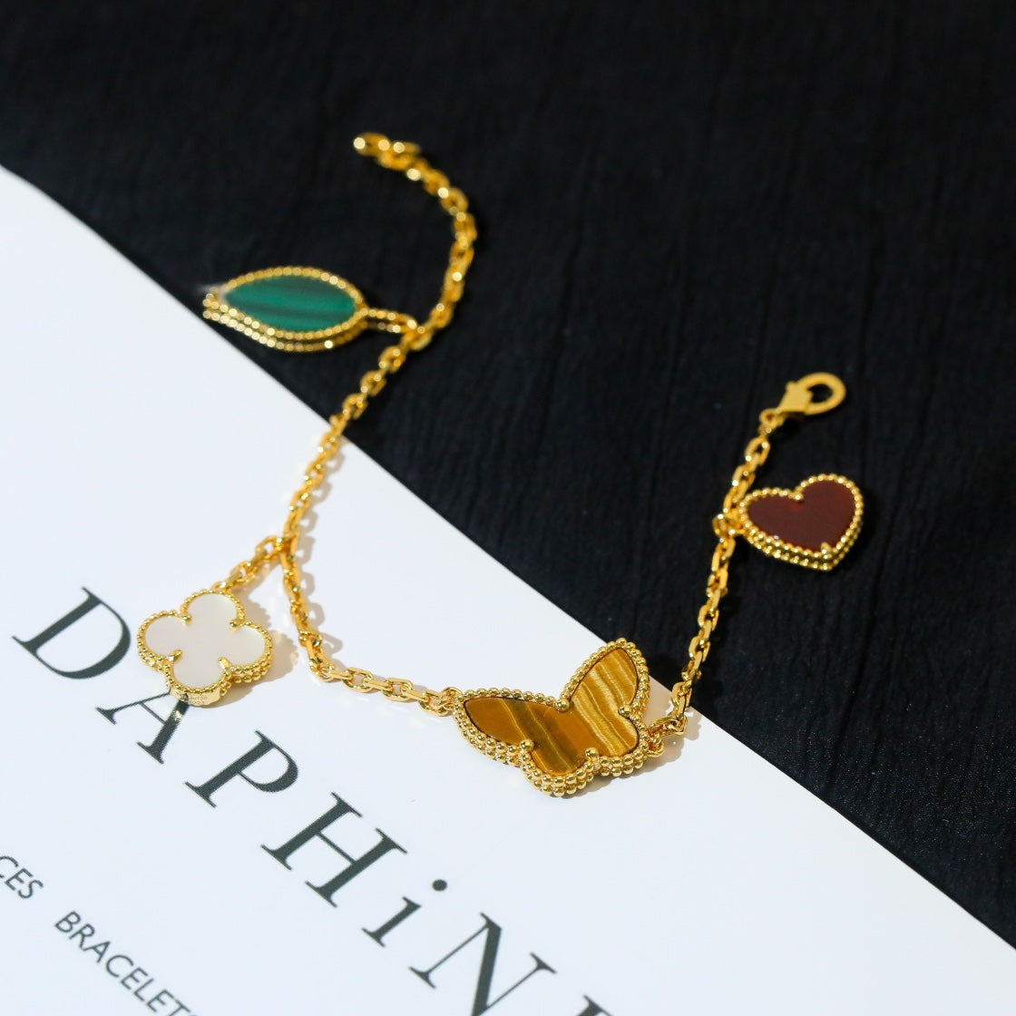 [Spark]LUCKY SPRING 5 MOTIF GOLD BRACELET