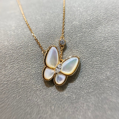 [Spark]BUTTERFLY MOP DIAMOND NECKLACE
