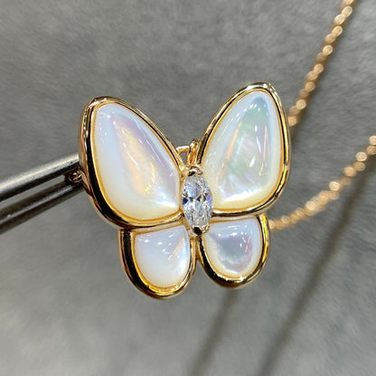 [Spark]BUTTERFLY MOP DIAMOND NECKLACE