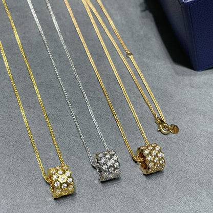 [Spark]BEE LOVE DIAMOND PAVED 3 ROW NECKLACE