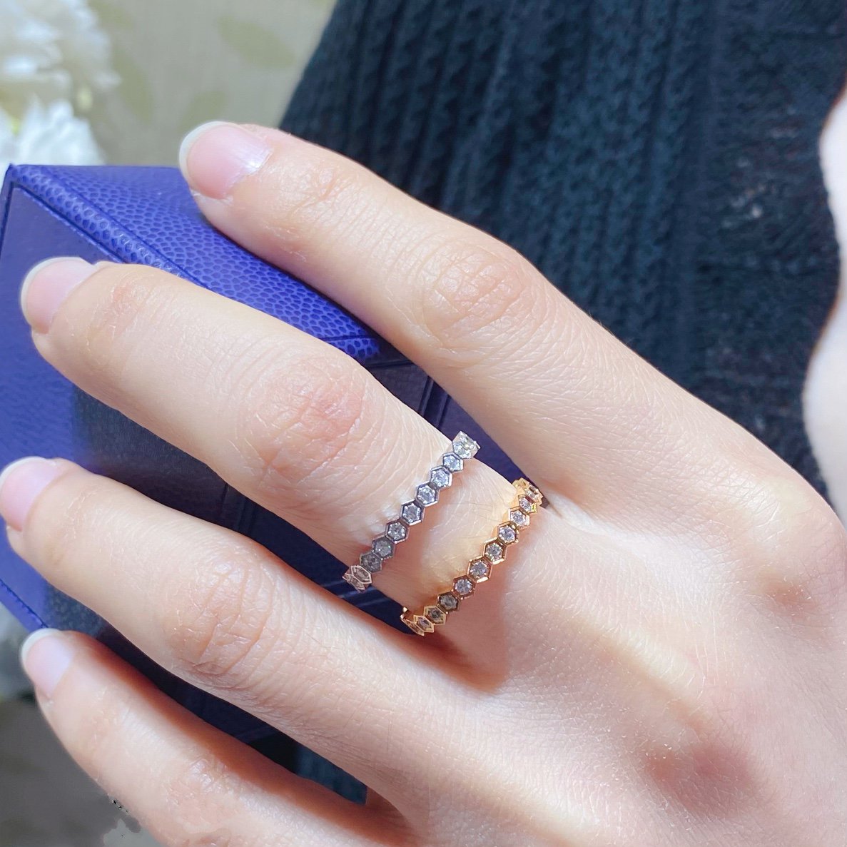 [Spark]BEE LOVE DIAMOND PAVED SMALL RING