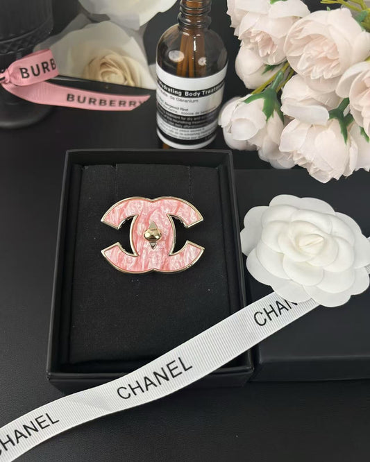 [Spark]Pink Resin Classic Brooch 5cm