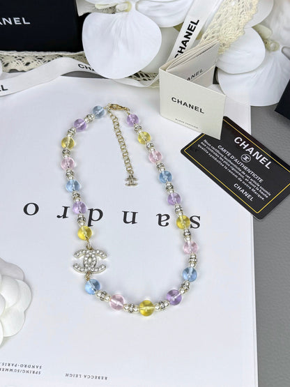 [Spark]26C New Spring Collection Colorful Transparent Resin Necklace