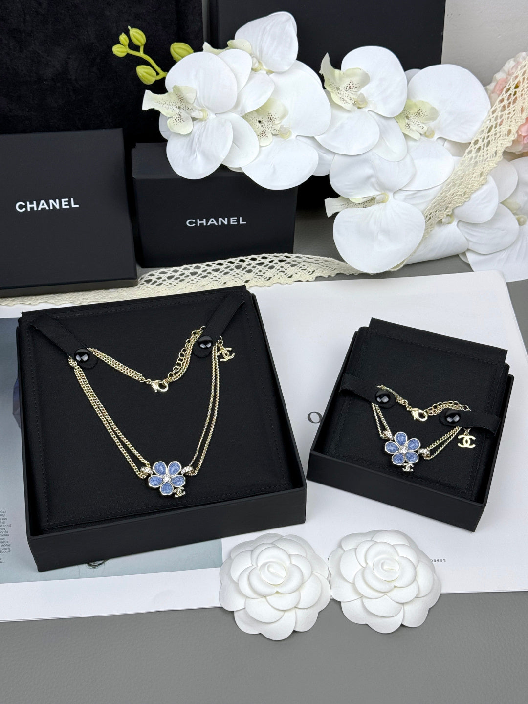 [Spark]VOLTE New Blue Floral Double-Layer Bracelet