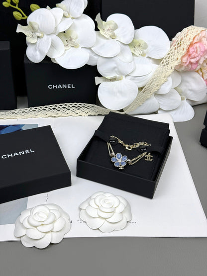 [Spark]VOLTE New Blue Floral Double-Layer Bracelet
