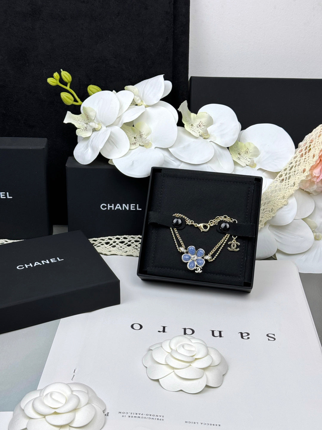 [Spark]VOLTE New Blue Floral Double-Layer Bracelet