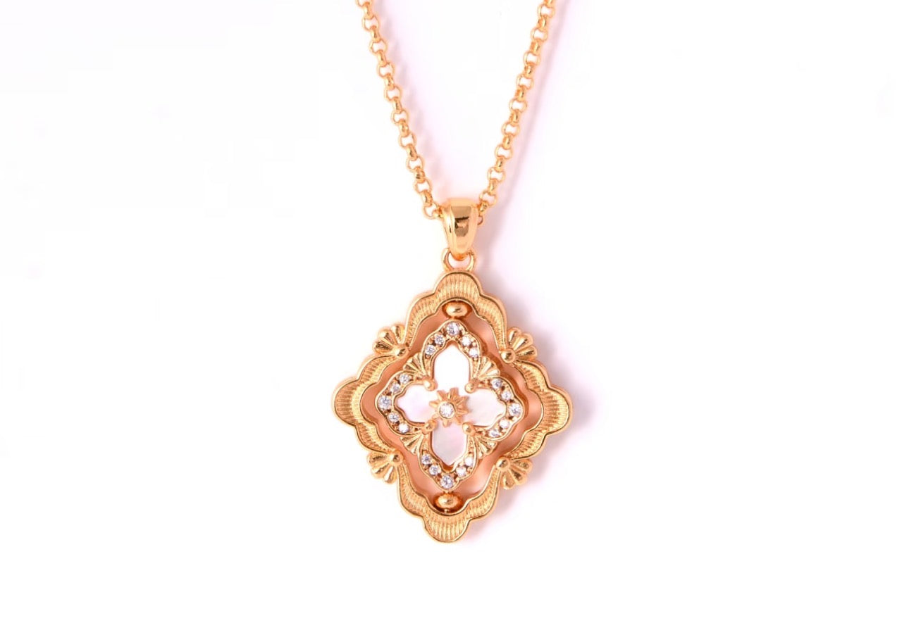 [Spark] B.C.L ENAMEL ROTATING SINGLE-DIAMOND NECKLACE£¨Various colors£©