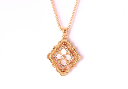 [Spark] B.C.L ENAMEL ROTATING SINGLE-DIAMOND NECKLACE£¨Various colors£©