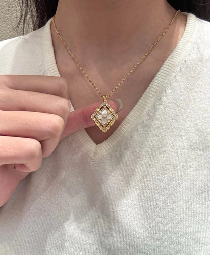 [Spark] B.C.L ENAMEL ROTATING SINGLE-DIAMOND NECKLACE£¨Various colors£©