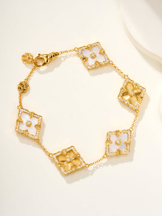[Spark]B.C.L ENAMELED Five-Flower Bracelet£¨Various Colors) BIG SIZE