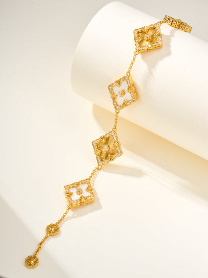 [Spark]B.C.L ENAMELED Five-Flower Bracelet£¨Various Colors) BIG SIZE
