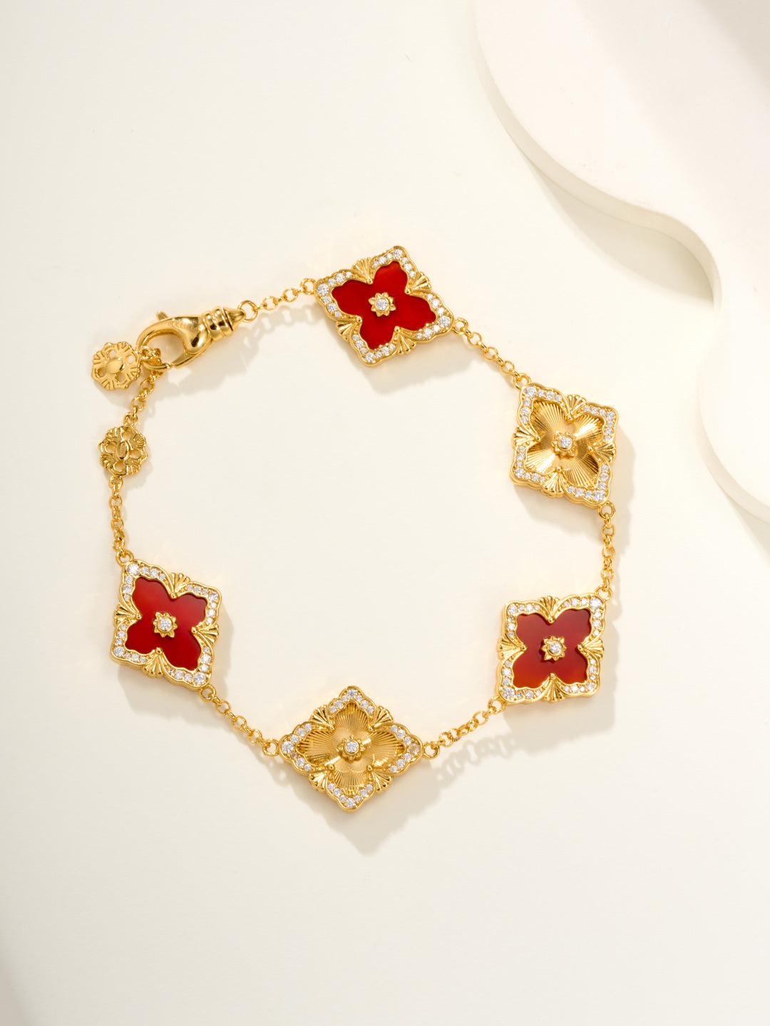 [Spark]B.C.L ENAMELED Five-Flower Bracelet£¨Various Colors) BIG SIZE
