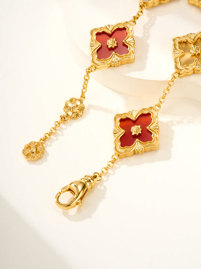 [Spark]B.C.L ENAMELED Five-Flower Bracelet£¨Various Colors) BIG SIZE