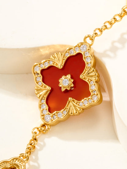 [Spark]B.C.L ENAMELED Five-Flower Bracelet£¨Various Colors) BIG SIZE
