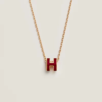 [Spark]HM CLIC RED ENAMEL GOLD NECKLACE