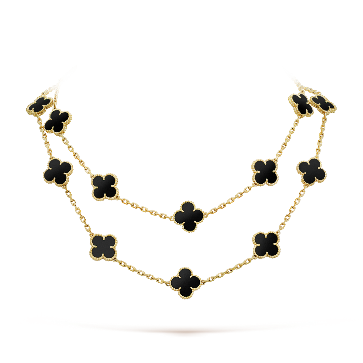 [Spark]CLOVER 20 MOTIFS ONYX NECKLACE