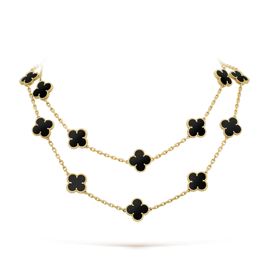 [Spark]CLOVER 20 MOTIFS ONYX NECKLACE