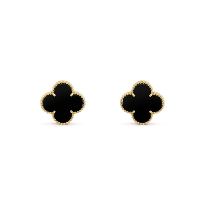 [Spark]CLOVER MEDIUM 1 MOTIFS  ONYX STUD EARRINGS