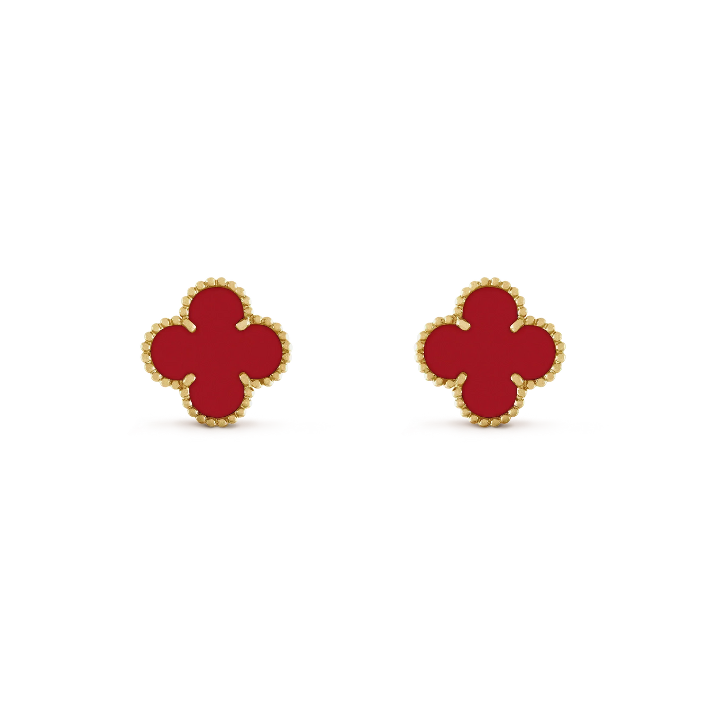 [Spark]CLOVER MINI 9.5MM CARNELIAN EARRINGS