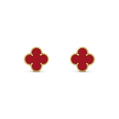 [Spark]CLOVER MINI 9.5MM CARNELIAN EARRINGS