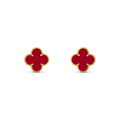 [Spark]CLOVER MEDIUM 1 MOTIFS CARNELIAN  EARRINGS