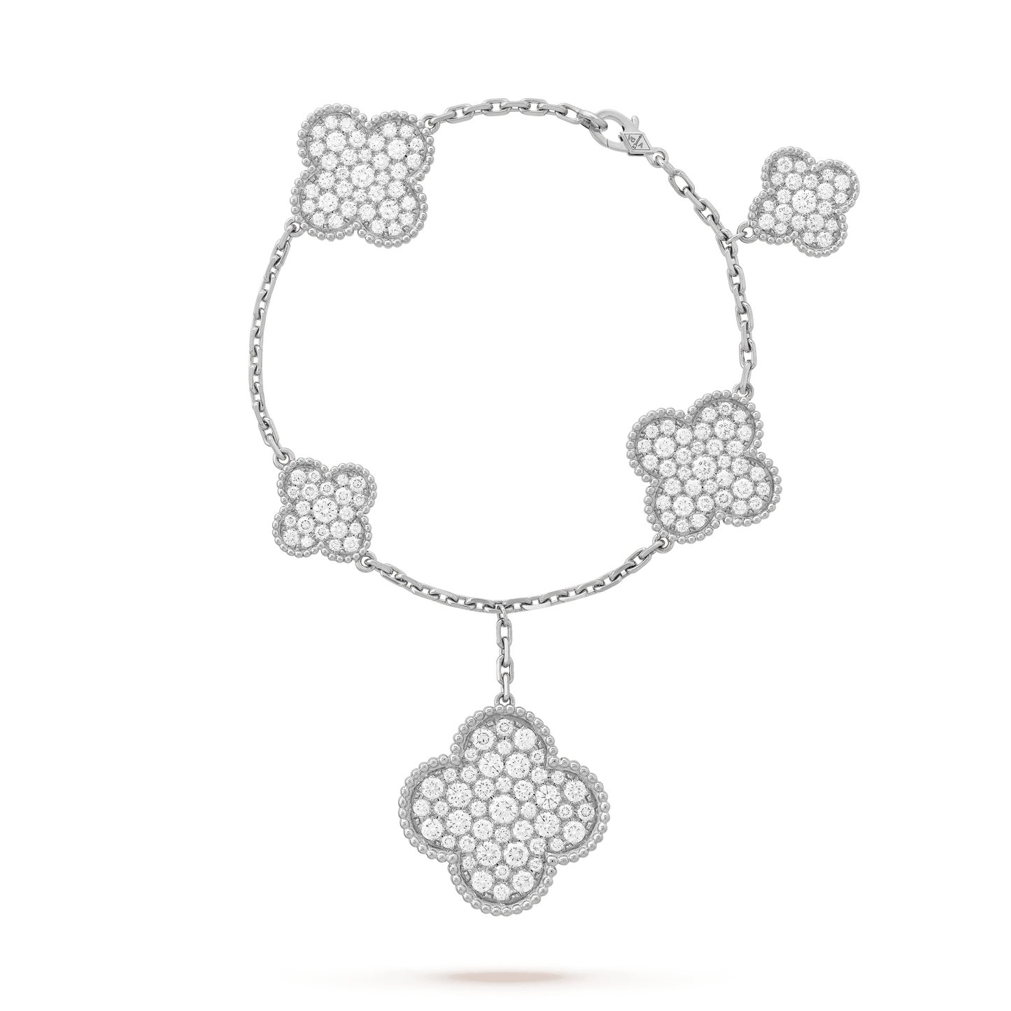 [Spark]CLOVER 6 MOTIFS SILVER DIAMOND BRACELET