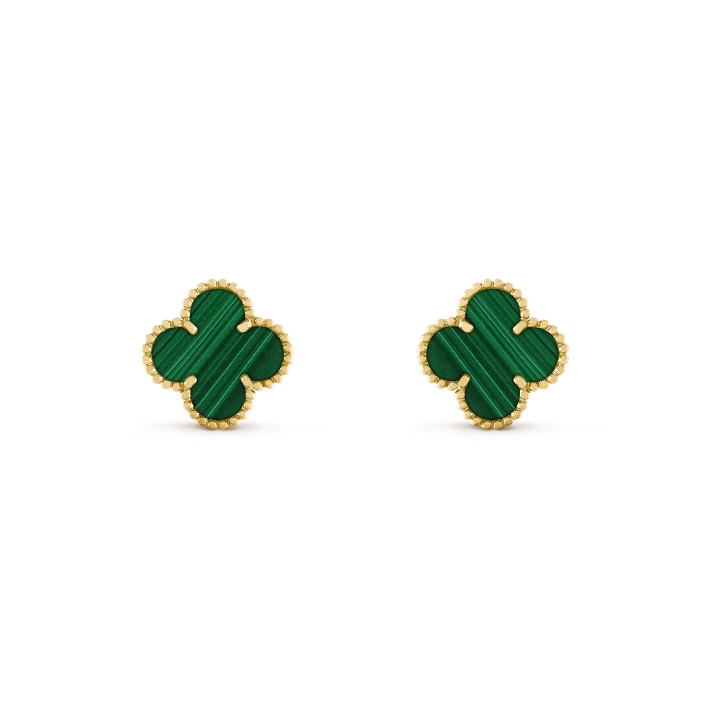 [Spark]CLOVER MEDIUM 1 MOTIFS MALACHITE  EARRINGS