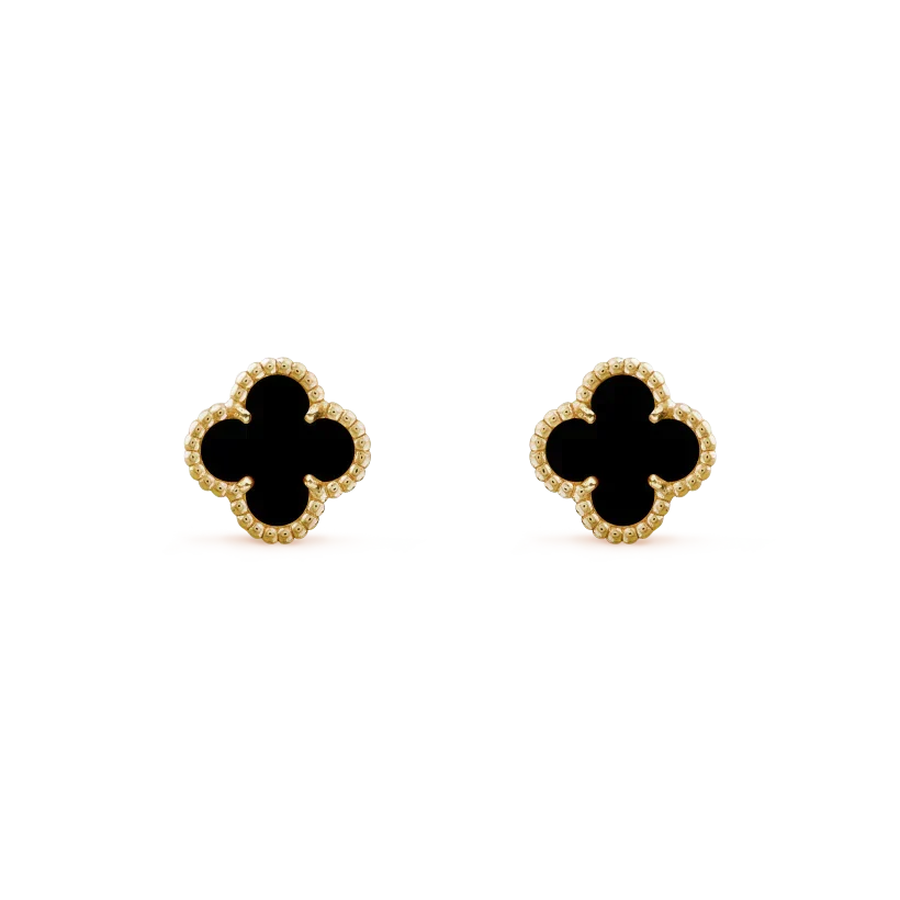 [Spark]CLOVER MINI 9.5MM BLACK MOP EARRINGS