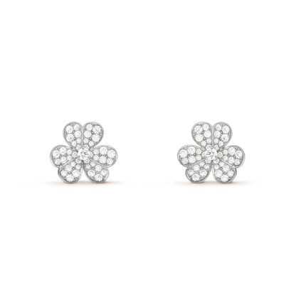 [Spark]CLOVER COMOS DIAMOND EARRINGS SILVER