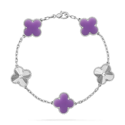 [Spark]CLOVER 5 MOTIF LIGHT PURPLE BRACELET COLLECTION