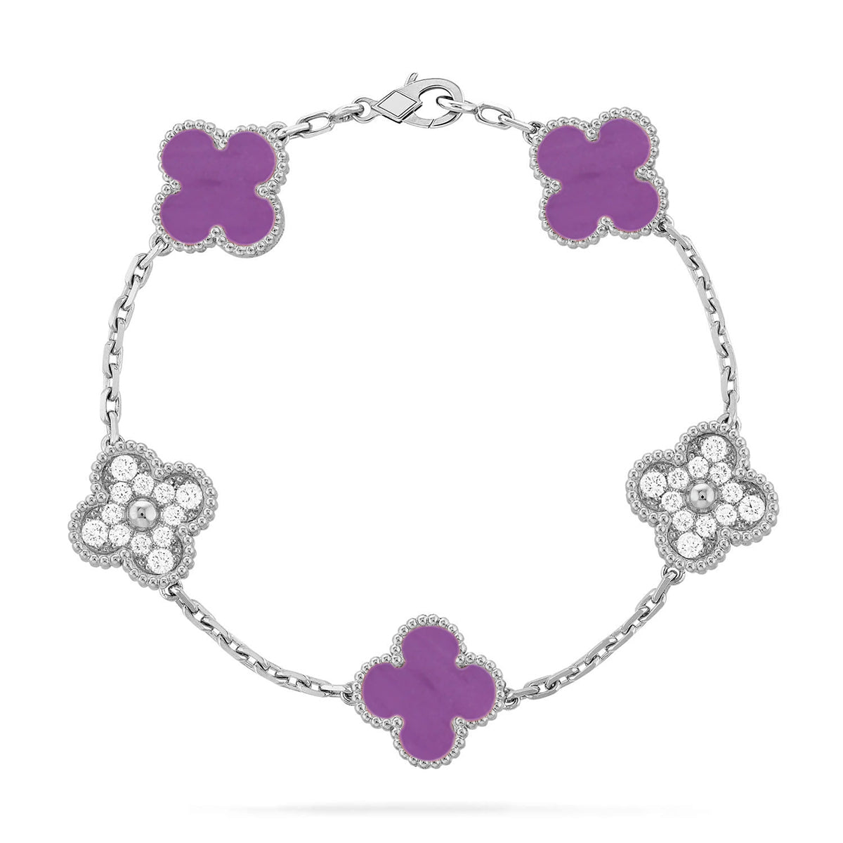 [Spark] CLOVER 5 MOTIF VIOLET BRACELET COLLECTION