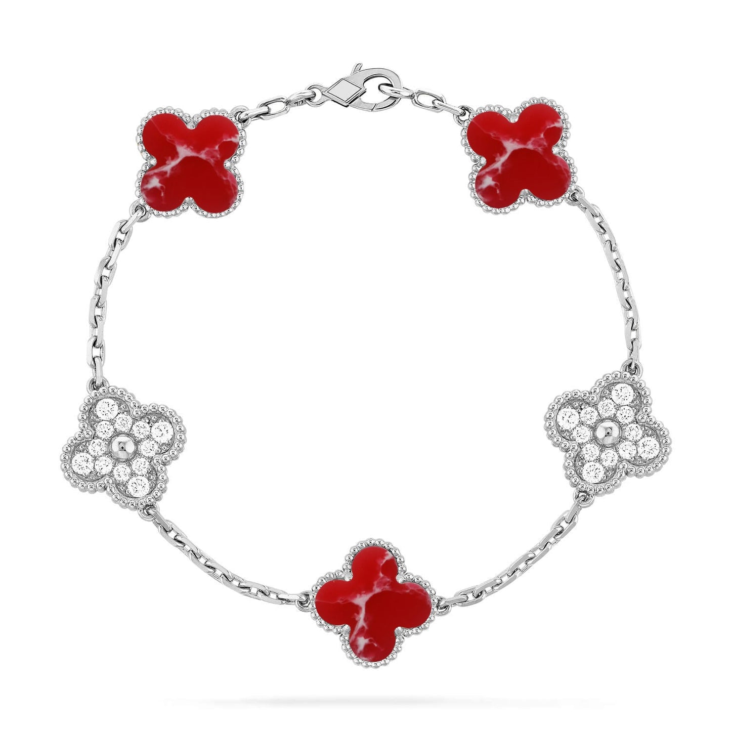 [Spark]CLOVER 5 MOTIF RED PATTERN BRACELET COLLECTION