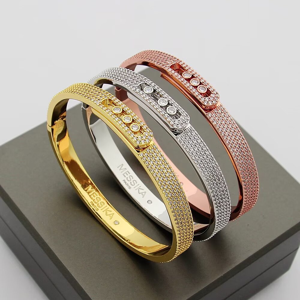 [Spark]Move Noa Full Pavé Diamond Bangle Bracelet