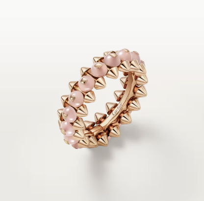 [Spark]CLASH ELEGANT ROSE GOLD RING FEATURING NATURAL AGATE