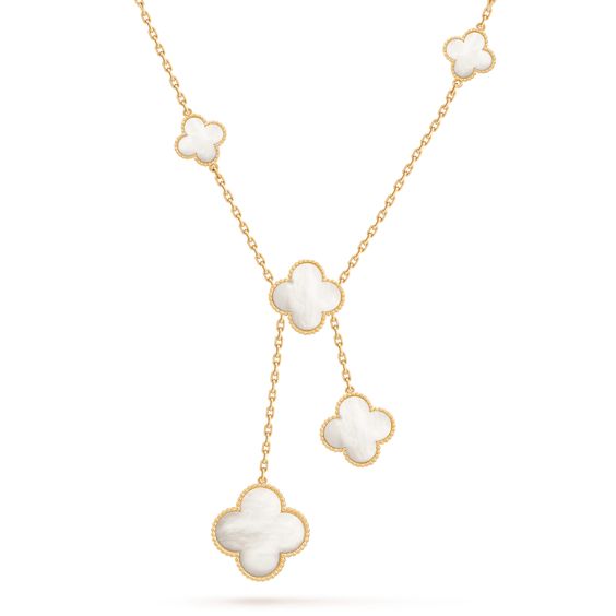 [Spark]CLOVER MOTHER OF PEARL NECKLACE 6 MOTIF