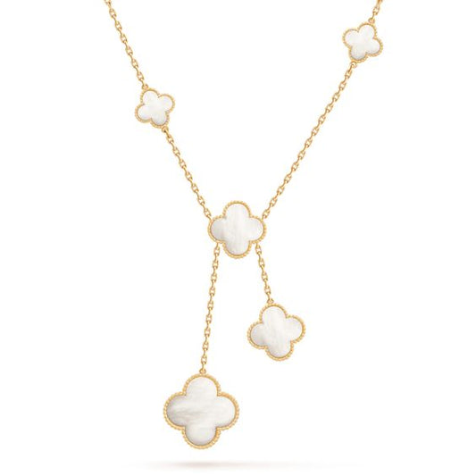 [Spark]CLOVER MOTHER OF PEARL NECKLACE 6 MOTIF