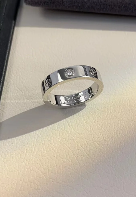 [Spark]LOVE RING 4MM 1 DIAMOND SILVER