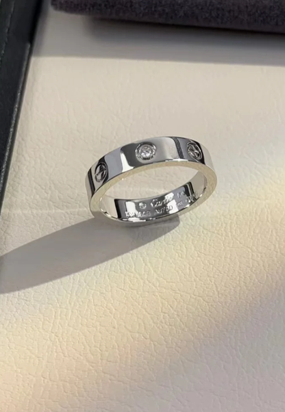 [Spark]LOVE RING 4MM 1 DIAMOND SILVER