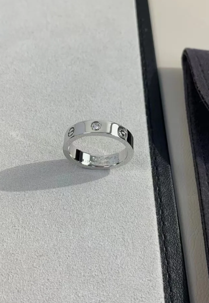 [Spark]LOVE RING 4MM 1 DIAMOND SILVER