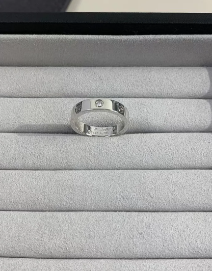 [Spark]LOVE RING 4MM 1 DIAMOND SILVER