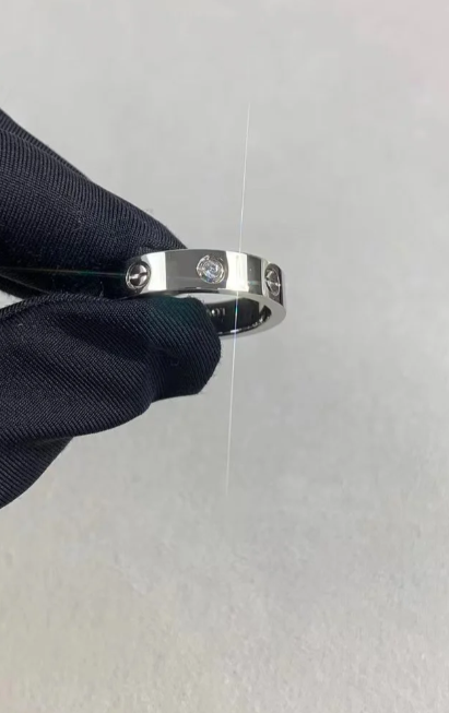 [Spark]LOVE RING 4MM 1 DIAMOND SILVER