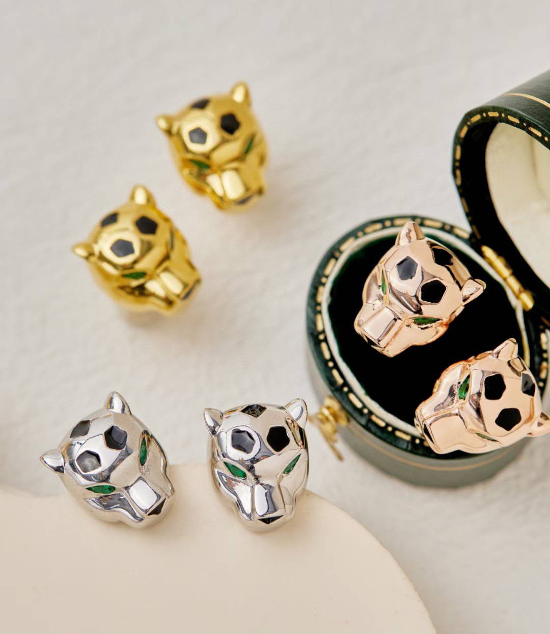 [?Spark]CHRRTAH-PRINT STUD EARRINGS, THREE COLORS