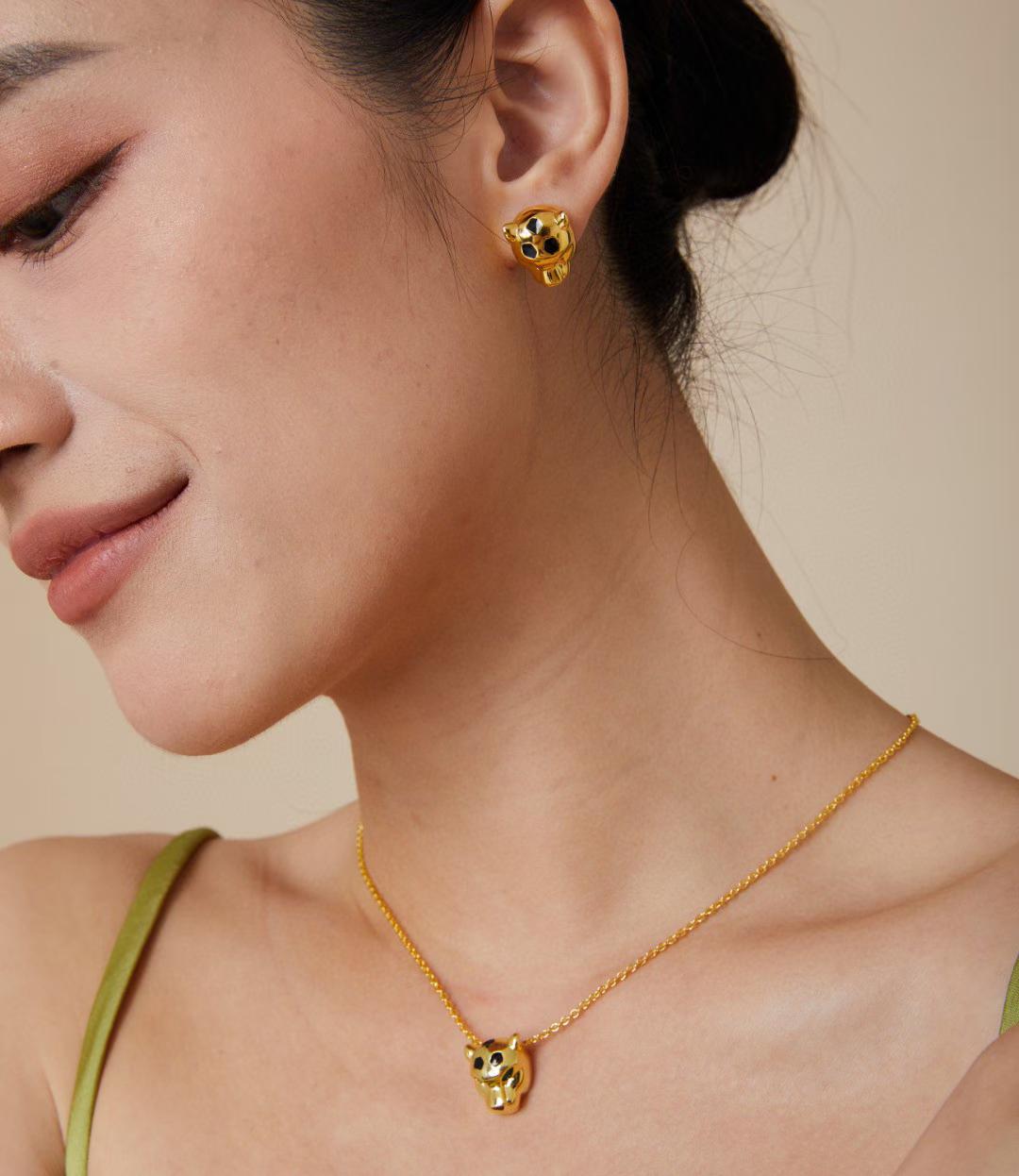 [?Spark]CHRRTAH-PRINT STUD EARRINGS, THREE COLORS