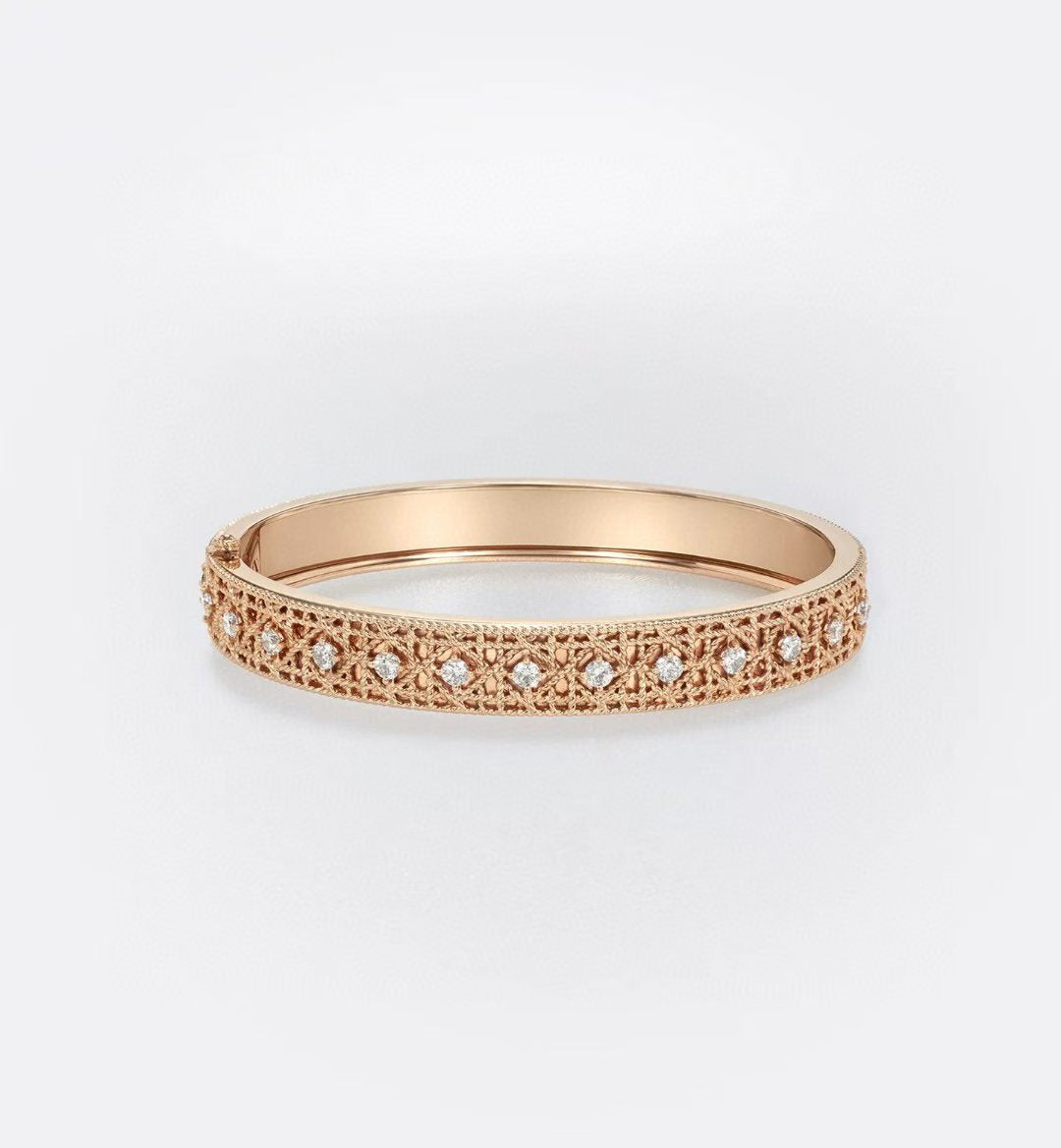 [?Spark]2026 WOVEN-PATTERN BRACELET SET WITH FULL DIAMOND INLAY THREE-COLORS
