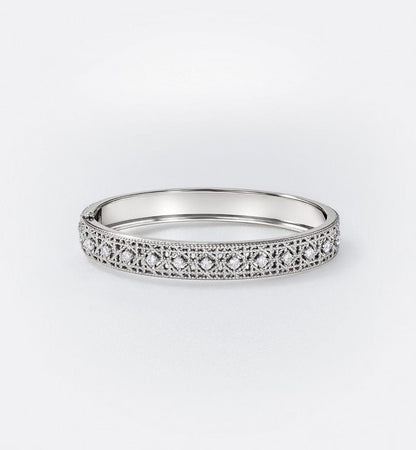 [?Spark]2026 WOVEN-PATTERN BRACELET SET WITH FULL DIAMOND INLAY THREE-COLORS
